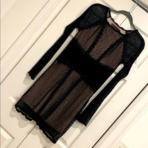 Free People Mixed Mesh Bodycon Dress
